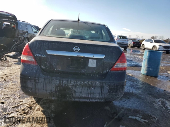2009 Nissan Versa 1.8 S with VIN 3N1BC11E59L403040, listed as a Copart auction lot 42345715 with 193,671 mi miles and Salvage Title. Bid and sale history available at carsss.com. Image 6.