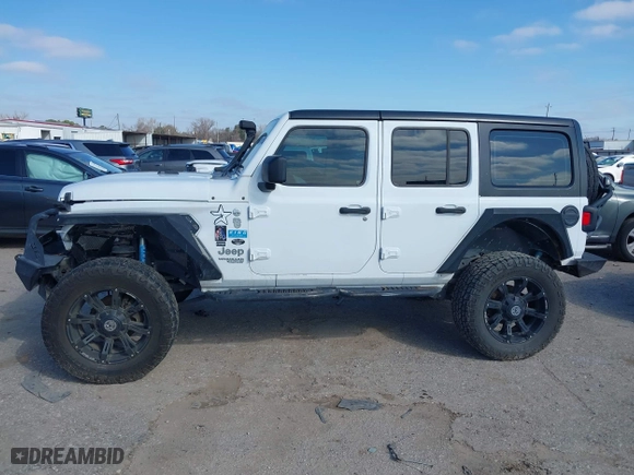2018 Jeep Wrangler Unlimited Sport S with VIN 1C4HJXDG0JW205803, listed as a IAAI auction lot 41615097 with 1 mi miles. Bid and sale history available at carsss.com. Image 14.