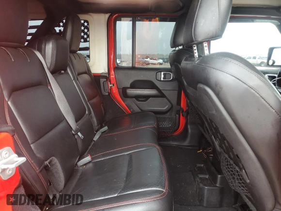 2018 Jeep Wrangler Unlimited Rubicon z VIN 1C4HJXFN3JW148119, wystawiony jako Copart lot #85839454 z przebiegiem Nie podano mil oraz Szkoda całkowita • Salvage title. Historia ofert i sprzedaży dostępna na DreamBid. Obrazek 10.