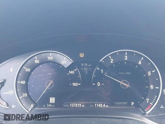 2018 BMW 5 Series 530i with VIN WBAJA5C50JWA35707, listed as a IAAI auction lot 41722656 with 137,619 mi miles and . Bid and sale history available at DreamBid. Image 7.