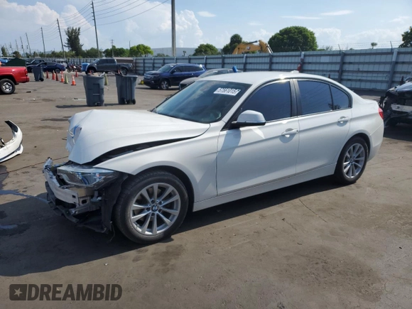 2018 BMW 3 Series 320i xDrive with VIN WBA8A3C55JA357532, listed as a Copart auction lot 57561015 with 46,876 mi miles and Salvage title. Bid and sale history available at DreamBid. Image 1.