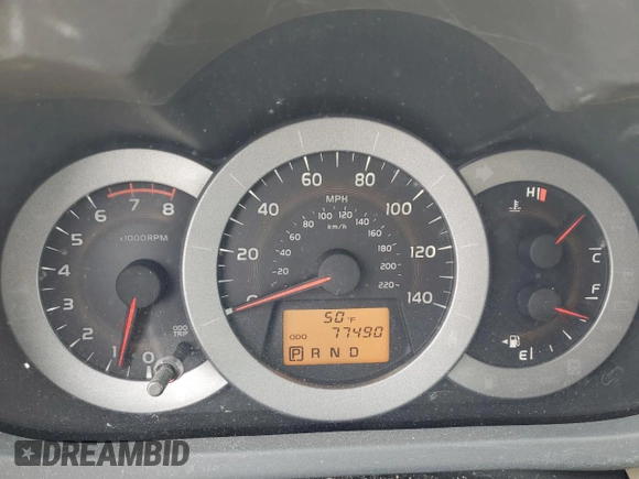 2012 Toyota RAV4 with VIN 2T3ZF4DV5CW126938, listed as a Copart auction lot 52329305 with 77,490 mi miles and Salvage Title. Bid and sale history available at carsss.com. Image 9.