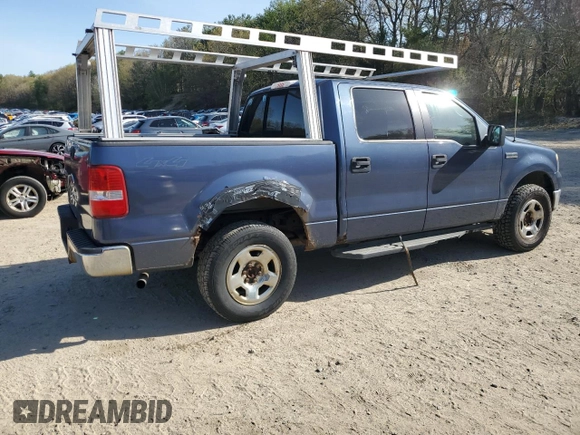 2005 Ford F-150 XLT with VIN 1FTPW14545FB31526, listed as a Copart auction lot 54343155 with 154,751 mi miles and Clean Title. Bid and sale history available at carsss.com. Image 3.