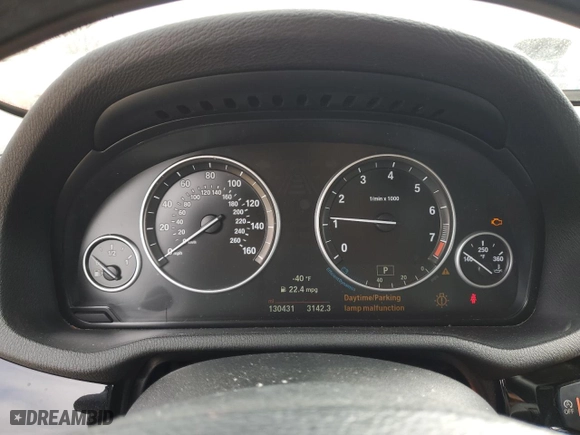 2015 BMW X3 sDrive28i with VIN 5UXWZ7C58F0M83521, listed as a Copart auction lot 44396365 with 130,431 mi miles and Salvage Title. Bid and sale history available at carsss.com. Image 9.