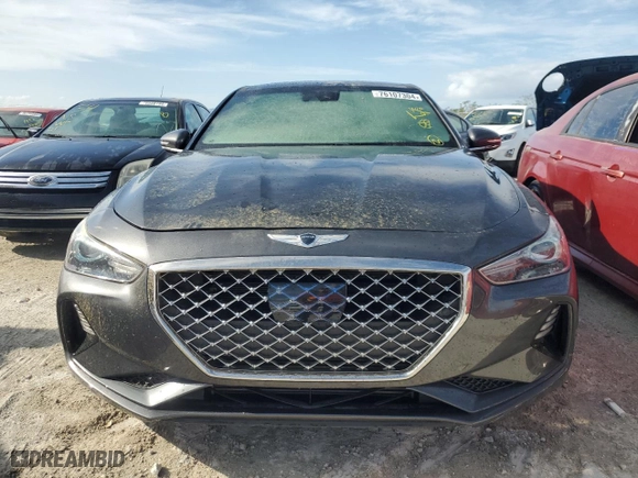 2021 Genesis G70 2.0T with VIN KMTG34LA8MU066796, listed as a Copart auction lot 76107304 with 0 mi miles and Non Repairable. Bid and sale history available at carsss.com. Image 5.