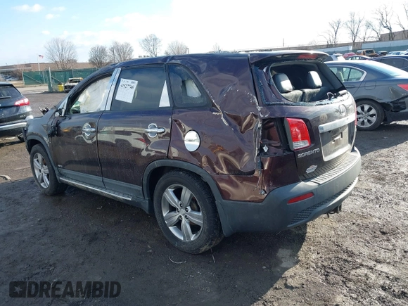 2012 Kia Sorento EX with VIN 5XYKUDA29CG262599, listed as a IAAI auction lot 41527740 with Not Provided miles. Bid and sale history available at carsss.com. Image 3.