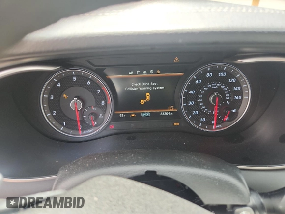 2021 Genesis G70 2.0T with VIN KMTG34LA8MU074008, listed as a Copart auction lot 62692345 with 33,204 mi miles and Salvage title. Bid and sale history available at DreamBid. Image 9.
