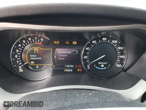 2016 Lincoln MKZ with VIN 3LN6L2GK8GR633923, listed as a Copart auction lot 58014495 with 119,579 mi miles and Salvage title. Bid and sale history available at DreamBid. Image 9.