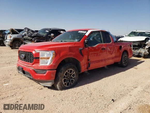 2022 Ford F-150 XL with VIN 1FTEX1EP5NKE34956, listed as a Copart auction lot 85719704 with 41,789 mi miles and Salvage title. Bid and sale history available at DreamBid. Image 1.