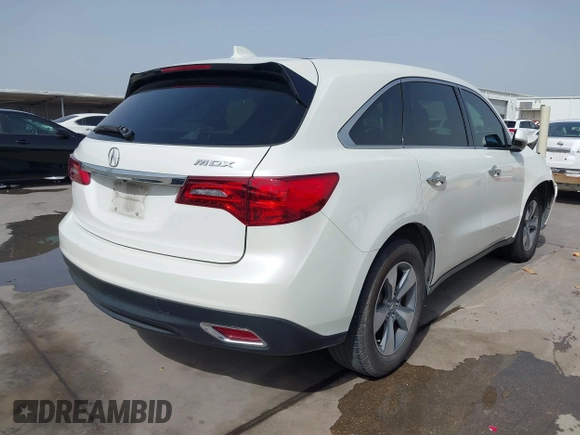 2016 Acura MDX with VIN 5FRYD3H27GB006404, listed as a IAAI auction lot 41755801 with 127,212 mi miles. Bid and sale history available at carsss.com. Image 4.
