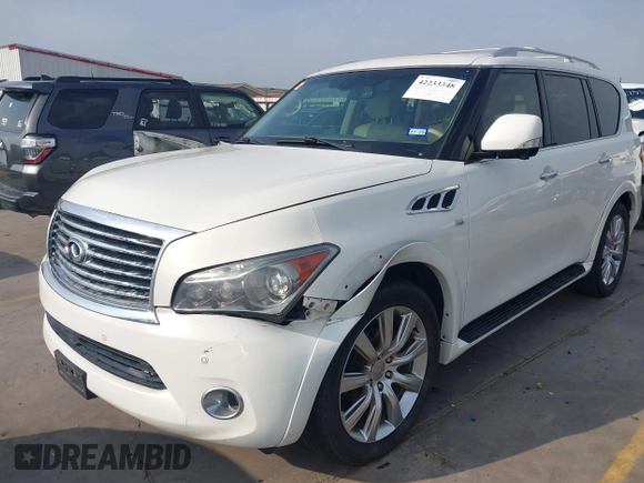 2014 Infiniti QX80 z VIN JN8AZ2NE6E9063136, wystawiony jako IAAI lot #42233348 z przebiegiem 145 988 mil mil oraz . Historia ofert i sprzedaży dostępna na DreamBid. Obrazek 2.