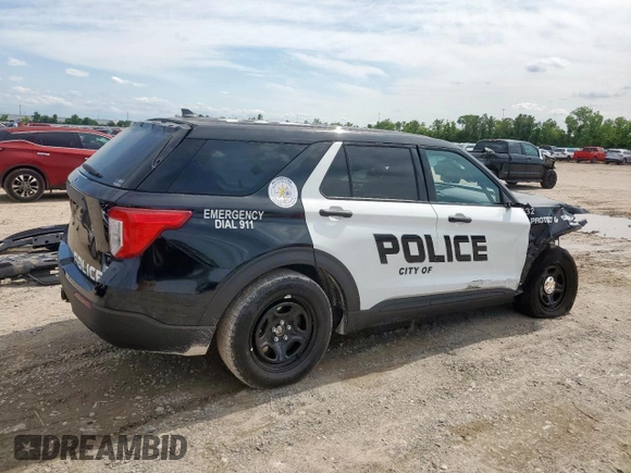 2024 Ford Explorer with VIN 1FM5K8AC9RGA77926, listed as a Copart auction lot 58482885 with 2,185 mi miles and Salvage title. Bid and sale history available at DreamBid. Image 3.