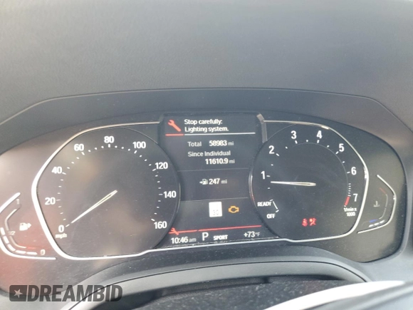 2021 BMW 4 Series 430i xDrive with VIN WBA73AP01MCG39963, listed as a Copart auction lot 71207314 with 58,983 mi miles and Salvage Title. Bid and sale history available at carsss.com. Image 9.