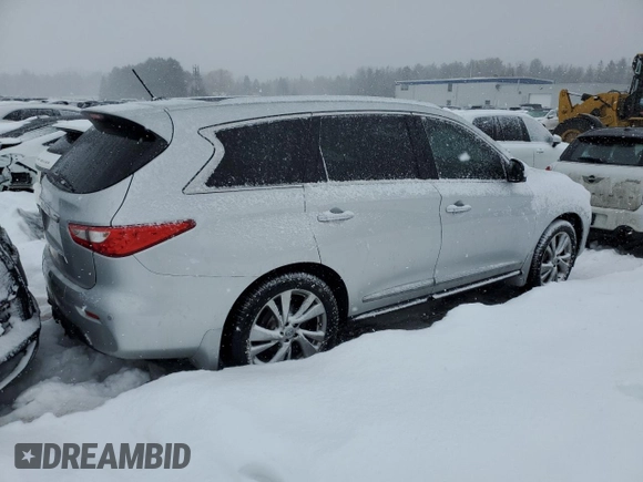 2013 Infiniti JX35 with VIN 5N1AL0MM5DC345632, listed as a Copart auction lot 44216045 with 141,084 mi miles and Clean Title. Bid and sale history available at carsss.com. Image 3.