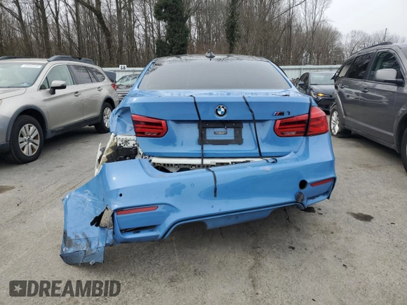 2016 BMW M3 with VIN WBS8M9C59G5D30909, listed as a Copart auction lot 45460425 with Not provided miles and Salvage title. Bid and sale history available at DreamBid. Image 6.