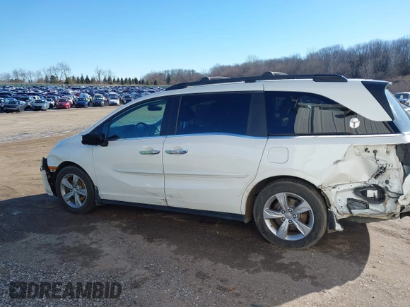 2018 Honda Odyssey EX-L with VIN 5FNRL6H75JB044422, listed as a IAAI auction lot 41730576 with 120,587 mi miles and . Bid and sale history available at DreamBid. Image 14.