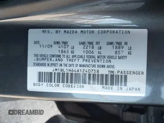 2010 Mazda 3 S Sport z VIN JM1BL1H64A1240758, wystawiony jako IAAI lot #42526481 z przebiegiem 126 923 mil mil oraz . Historia ofert i sprzedaży dostępna na DreamBid. Obrazek 9.