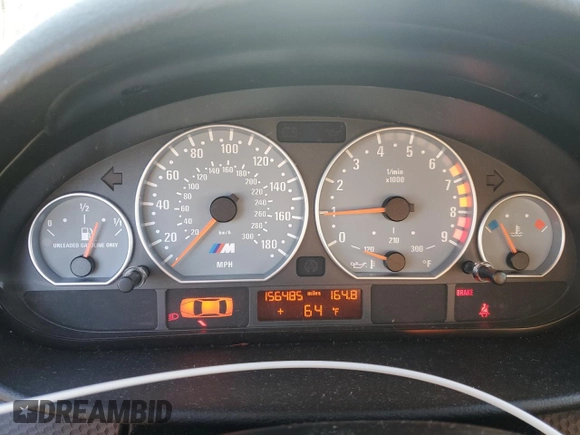 2002 BMW 3 Series M3 with VIN WBSBL93422JR15716, listed as a Copart auction lot 86993574 with 156,485 mi miles and Salvage Title. Bid and sale history available at DreamBid. Image 9.
