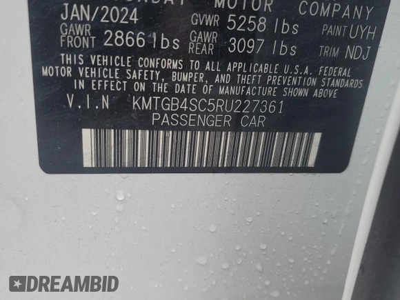 2024 Genesis G80 2.5T z VIN KMTGB4SC5RU227361, wystawiony jako Copart lot #78839324 z przebiegiem 2 169 mil mil oraz Czysty tytuł • Clean title. Historia ofert i sprzedaży dostępna na DreamBid. Obrazek 10.