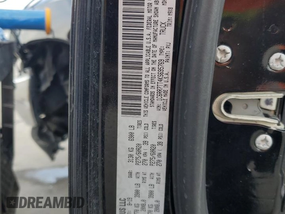 2019 Ram 1500 Big Horn z VIN 1C6RR7TT4KS695769, wystawiony jako Copart lot #43928175 z przebiegiem 85 304 mil mil oraz Szkoda całkowita • Salvage title. Historia ofert i sprzedaży dostępna na DreamBid. Obrazek 13.