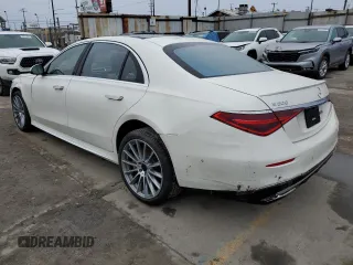 2023 Mercedes-Benz S-Class S 500 with VIN W1K6G6DB1PA209925, listed as a Copart auction lot 45128295 with 20,406 mi miles and Salvage Title. Bid and sale history available at carsss.com. Image 2.