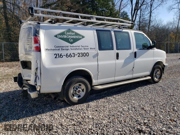 2019 GMC Savana Cargo z VIN 1GTW7AFG6K1294520, wystawiony jako Copart lot #83498774 z przebiegiem 145 685 mil mil oraz Szkoda całkowita • Salvage title. Historia ofert i sprzedaży dostępna na DreamBid. Obrazek 3.