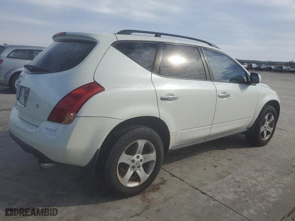 2005 Nissan Murano SL with VIN JN8AZ08T25W302469, listed as a Copart auction lot 43397395 with 263,136 mi miles and Clean Title. Bid and sale history available at carsss.com. Image 3.