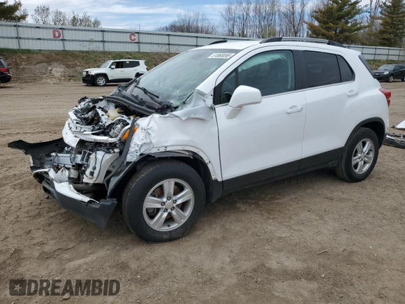 2017 Chevrolet Trax LT with VIN 3GNCJPSB5HL189154, listed as a Copart auction lot 51860095 with 83,732 mi miles and Salvage Title. Bid and sale history available at DreamBid. Image 1.