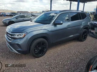 2023 Volkswagen Atlas SE with VIN 1V2WR2CA6PC555946, listed as a Copart auction lot 51931105 with 7,618 mi miles and Salvage title. Bid and sale history available at DreamBid. Image 1.