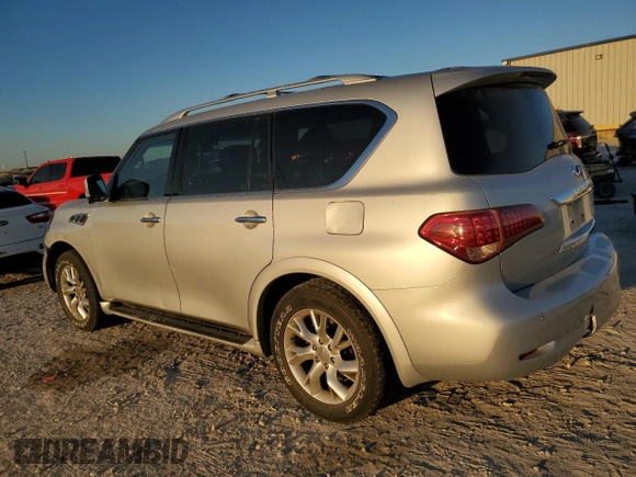 2012 Infiniti QX56 7-passenger with VIN JN8AZ2NF7C9517531, listed as a Copart auction lot 73557584 with 173,997 mi miles and Salvage Title. Bid and sale history available at carsss.com. Image 2.