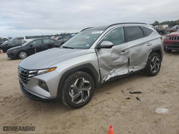 2023 Hyundai Tucson Hybrid SEL Convenience with VIN KM8JFCA1XPU123802, listed as a Copart auction lot 84328794 with 8,806 mi miles and Salvage Title. Bid and sale history available at carsss.com. Image 1.