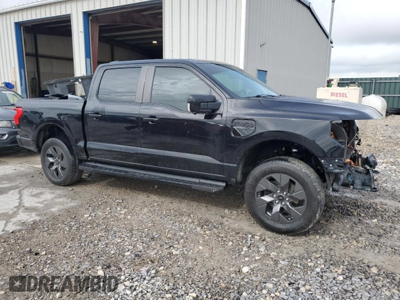 2022 Ford F-150 Lightning Pro with VIN 1FTVW1EL7NWG00726, listed as a Copart auction lot 57283755 with 55,672 mi miles and Salvage title. Bid and sale history available at DreamBid. Image 4.