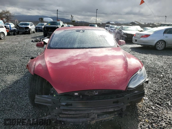 2015 Tesla Model S 85D with VIN 5YJSA1E23FF115854, listed as a Copart auction lot 48938485 with 96,596 mi miles and Salvage Title. Bid and sale history available at carsss.com. Image 5.