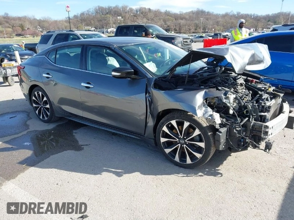 2018 Nissan Maxima SV with VIN 1N4AA6AP6JC368169, listed as a IAAI auction lot 41797219 with 43,166 mi miles and . Bid and sale history available at DreamBid. Image 1.
