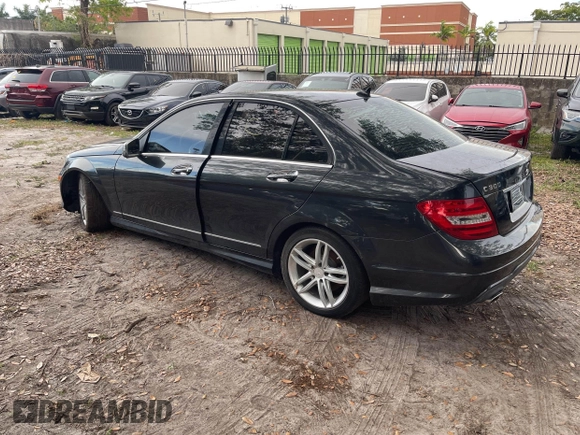 2013 Mercedes-Benz C 300 Sport with VIN WDDGF8AB6DR247705, listed as a IAAI auction lot 42196857 with 113,664 mi miles and . Bid and sale history available at DreamBid. Image 3.