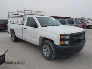 2014 Chevrolet Silverado 1500 Work Truck with VIN 1GCNCPEHXEZ338285, listed as a IAAI auction lot 41550109 with 214,385 mi miles. Bid and sale history available at carsss.com. Image 1.