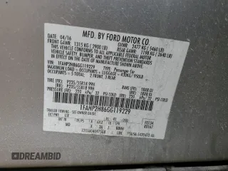 2016 Ford Taurus SEL with VIN 1FAHP2H86GG119229, listed as a Copart auction lot 52066015 with 174,795 mi miles and Non repairable. Bid and sale history available at DreamBid. Image 14.
