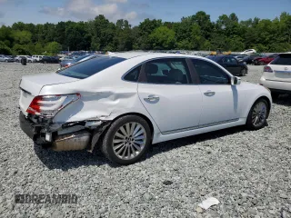2014 Hyundai Equus Signature with VIN KMHGH4JH1EU083114, listed as a Copart auction lot 57020065 with 103,700 mi miles and Salvage title. Bid and sale history available at DreamBid. Image 3.