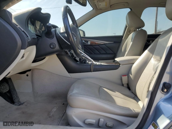 2014 Infiniti Q50 Hybrid Premium with VIN JN1AV7AR4EM702465, listed as a Copart auction lot 48813545 with 109,841 mi miles and Non Repairable. Bid and sale history available at carsss.com. Image 7.