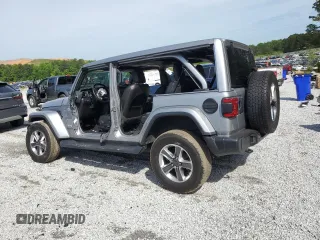 2021 Jeep Wrangler Unlimited Sahara Altitude with VIN 1C4HJXEN3MW691220, listed as a Copart auction lot 56334695 with 46,589 mi miles and Salvage title. Bid and sale history available at DreamBid. Image 2.