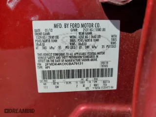 2012 Ford Edge Limited with VIN 2FMDK4KC0CBA79131, listed as a Copart auction lot 47680155 with 216,529 mi miles and Salvage Title. Bid and sale history available at carsss.com. Image 13.