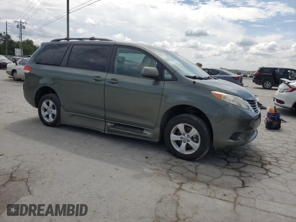 2012 Toyota Sienna LE AAS with VIN 5TDKK3DC3CS221490, listed as a Copart auction lot 59673925 with Not provided miles and Clean title. Bid and sale history available at DreamBid. Image 4.