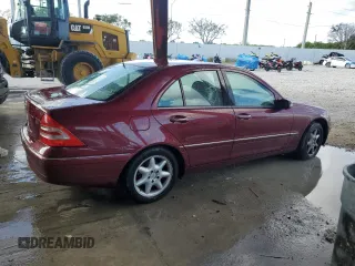 2002 Mercedes-Benz C with VIN WDBRF61JX2E002763, listed as a Copart auction lot 80010164 with 56,332 mi miles and Clean Title. Bid and sale history available at carsss.com. Image 3.