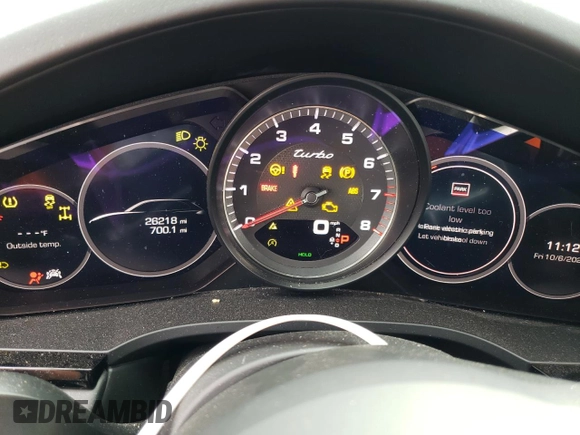 2020 Porsche Cayenne Turbo с VIN WP1AF2AY6LDA39092, выставлен на аукционе Copart как лот 71019173 с пробегом 26 218 миль миль и Списание • Salvage title. История ставок и продаж доступна на DreamBid. Изображение 9.