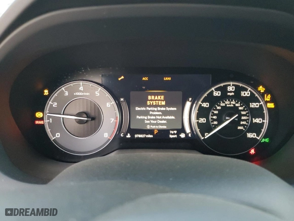 2020 Acura RDX w/Technology Pkg with VIN 5J8TC1H50LL017749, listed as a Copart auction lot 85196524 with 78,827 mi miles and Salvage Title. Bid and sale history available at carsss.com. Image 9.
