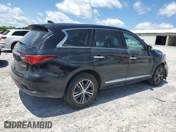 2019 Infiniti QX60 Luxe with VIN 5N1DL0MM7KC558754, listed as a Copart auction lot 58297695 with 83,375 mi miles and Salvage title. Bid and sale history available at DreamBid. Image 3.
