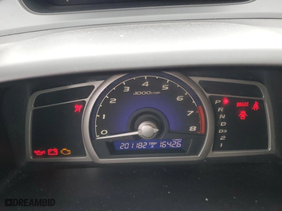 2008 Honda Civic Sdn EX with VIN 2HGFA16858H308994, listed as a Copart auction lot 42831755 with 201,182 mi miles and Salvage Title. Bid and sale history available at carsss.com. Image 9.