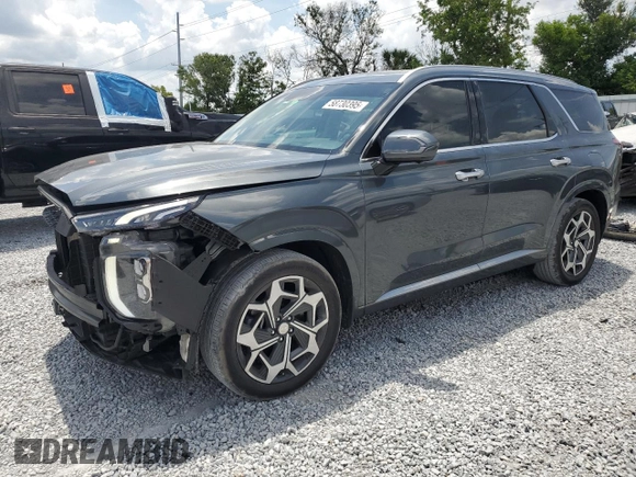 2022 Hyundai Palisade Calligraphy z VIN KM8R74HE7NU449391, wystawiony jako Copart lot #58730395 z przebiegiem 51 533 mil mil oraz Szkoda całkowita • Salvage title. Historia ofert i sprzedaży dostępna na DreamBid. Obrazek 1.