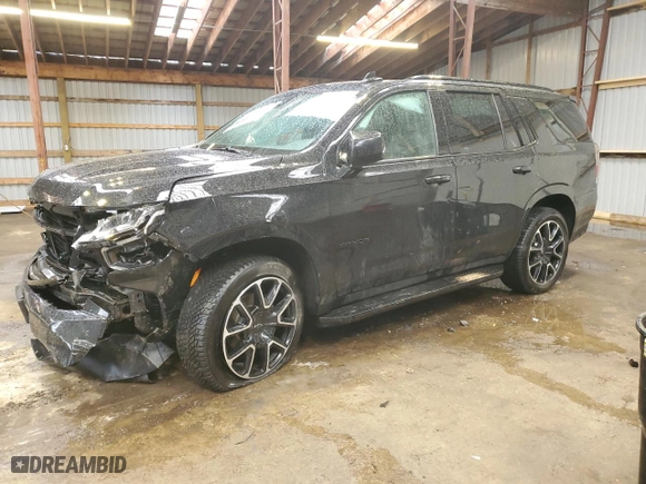 2021 Chevrolet Tahoe RST with VIN 1GNSKRKD3MR206431, listed as a Copart auction lot 49045144 with 108,652 mi miles and Salvage Title. Bid and sale history available at carsss.com. Image 1.