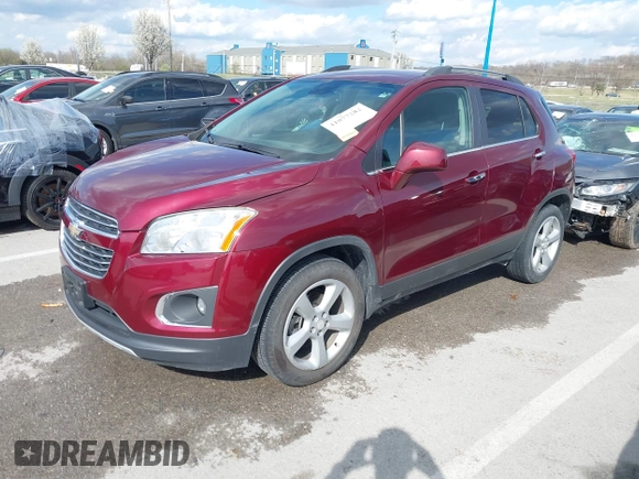 2016 Chevrolet Trax LTZ with VIN 3GNCJRSB3GL161721, listed as a IAAI auction lot 41877282 with 108,709 mi miles. Bid and sale history available at carsss.com. Image 18.